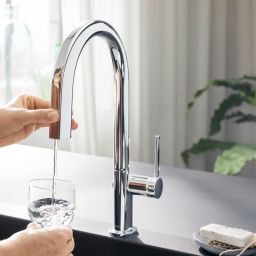 Hansgrohe Aqittura M91 bateria kuchenna stojąca z filtrem chrom 76800000