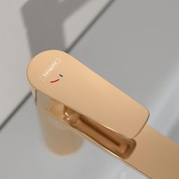 Hansgrohe Talis E bateria umywalkowa stojąca złoty optyczny polerowany 71714990