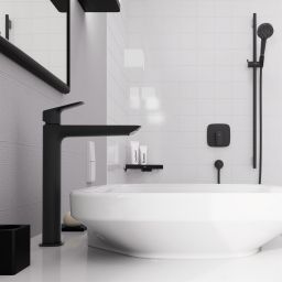 Hansgrohe Logis bateria umywalkowa stojąca czarny mat 71258670