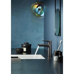 Hansgrohe Talis E bateria umywalkowa stojąca czarny chrom 71713340