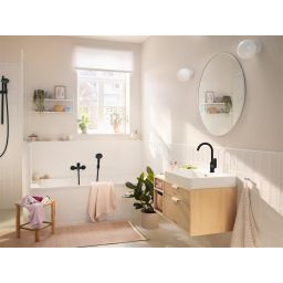 Hansgrohe Rebris S bateria wannowo-prysznicowa ścienna czarny mat 72440670