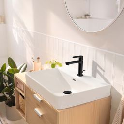 Hansgrohe Rebris S bateria umywalkowa stojąca czarny mat 72520670