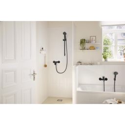 Hansgrohe Rebris S bateria prysznicowa ścienna czarny mat 72640670