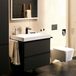 Hansgrohe Tecturis E bateria umywalkowa stojąca czarny mat 73010670