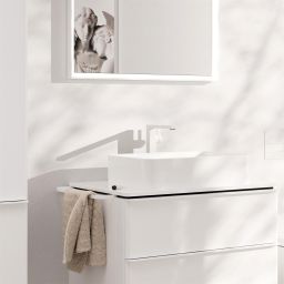 Hansgrohe Tecturis E bateria umywalkowa stojąca wysoka CoolStart biały mat 73070700