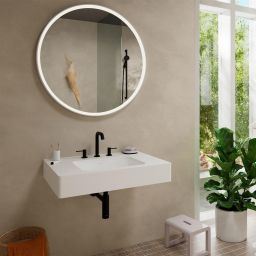 Hansgrohe Tecturis S bateria umywalkowa stojąca 3-otworowa czarny mat 73330670
