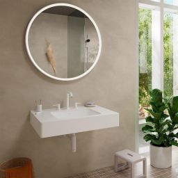Hansgrohe Tecturis S bateria umywalkowa stojąca 3-otworowa biały mat 73330700