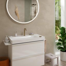 Hansgrohe Tecturis S bateria umywalkowa stojąca 2-otworowa CoolStart brąz szczotkowany 73353140