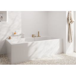 Hansgrohe Tecturis E bateria wannowo-prysznicowa nawannowa brąz szczotkowany 73443140