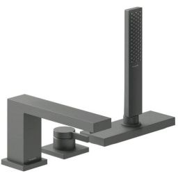 Hansgrohe Tecturis E bateria wannowo-prysznicowa nawannowa czarny chrom szczotkowany 73443340