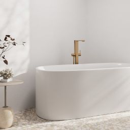 Hansgrohe Tecturis E bateria wannowo-prysznicowa wolnostojąca brąz szczotkowany 73445140