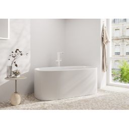 Hansgrohe Tecturis E bateria wannowo-prysznicowa wolnostojąca biały mat 73445700
