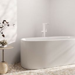 Hansgrohe Tecturis E bateria wannowo-prysznicowa wolnostojąca biały mat 73445700