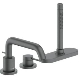 Hansgrohe Tecturis S bateria wannowo-prysznicowa nawannowa czarny chrom szczotkowany 73447340