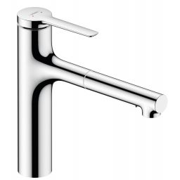 Hansgrohe Zesis M33 bateria kuchenna z wyciąganą wylewką stojąca chrom 74801000