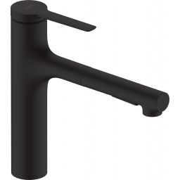 Hansgrohe Zesis M33 bateria kuchenna stojąca z wyciąganą wylewką czarny mat 74822670