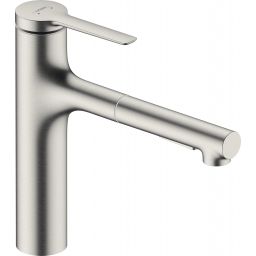 Hansgrohe Zesis M33 sBox bateria kuchenna stojąca z wyciąganą wylewką stalowy 74823800