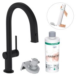 Hansgrohe Aqittura M91 FilterSystem bateria kuchenna stojąca z filtrem czarny mat 76800670