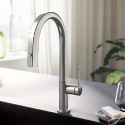 Hansgrohe Aqittura M91 FilterSystem bateria kuchenna stojąca z filtrem stalowy 76800800
