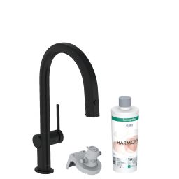 Hansgrohe Aqittura M91 FilterSystem bateria kuchenna stojąca z filtrem czarny mat 76801670