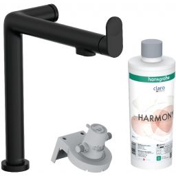 Hansgrohe Aqittura M91 FilterSystem bateria kuchenna stojąca z filtrem czarny mat 76802670