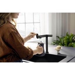 Hansgrohe Aqittura M91 FilterSystem bateria kuchenna stojąca z filtrem czarny mat 76802670