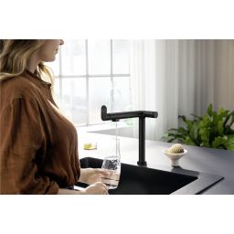 Hansgrohe Aqittura M91 FilterSystem bateria kuchenna stojąca z filtrem czarny mat 76802670