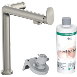 Hansgrohe Aqittura M91 FilterSystem bateria kuchenna stojąca z filtrem stalowy 76802800
