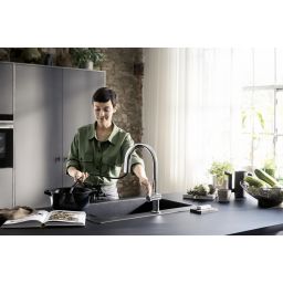 Hansgrohe Aqittura M91 bateria kuchenna z filtrem stojąca chrom 76836000