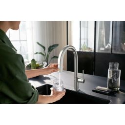 Hansgrohe Aqittura M91 bateria kuchenna stojąca z filtrem stalowy 76836800