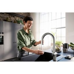 Hansgrohe Aqittura M91 bateria kuchenna stojąca z filtrem stalowy 76836800