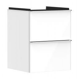 Hansgrohe Xelu Q szafka 48 cm podumywalkowa wisząca biały wysoki połysk/chrom 54019000