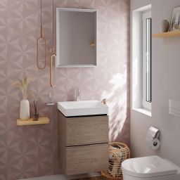 Hansgrohe Xelu Q szafka 48 cm podumywalkowa wisząca naturalny dąb/chrom 54021000