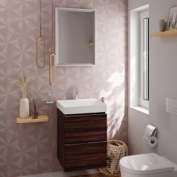 Hansgrohe Xelu Q szafka 48 cm podumywalkowa wisząca ciemny orzech/chrom 54022000