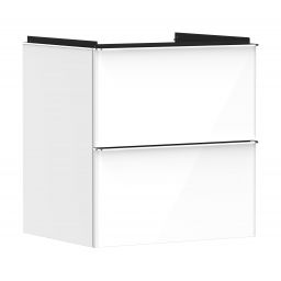 Hansgrohe Xelu Q szafka 58 cm podumywalkowa wisząca biały wysoki połysk/chrom 54023000