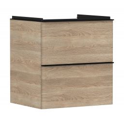 Hansgrohe Xelu Q szafka 58 cm podumywalkowa wisząca naturalny dąb/czarny mat 54025670