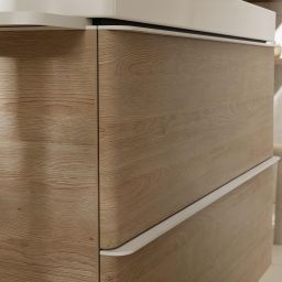 Hansgrohe Xelu Q szafka 58 cm podumywalkowa wisząca naturalny dąb/biały mat 54025700