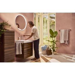 Hansgrohe Xelu Q szafka 58 cm podumywalkowa wisząca ciemny orzech/chrom 54026000