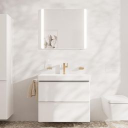 Hansgrohe Xelu Q szafka 78 cm podumywalkowa wisząca biały wysoki połysk/biały mat 54027700