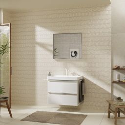 Hansgrohe Xelu Q szafka 78 cm podumywalkowa wisząca biały wysoki połysk/biały mat 54027700