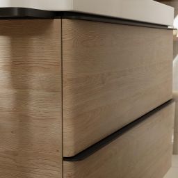 Hansgrohe Xelu Q szafka 78 cm podumywalkowa wisząca naturalny dąb/czarny mat 54029670