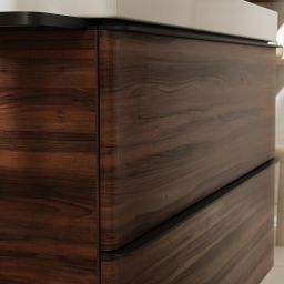 Hansgrohe Xelu Q szafka 78 cm podumywalkowa wisząca ciemny orzech/czarny mat 54030670