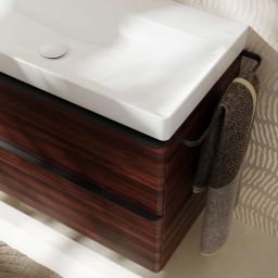 Hansgrohe Xelu Q szafka 78 cm podumywalkowa wisząca ciemny orzech/czarny mat 54030670