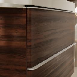 Hansgrohe Xelu Q szafka 78 cm podumywalkowa wisząca ciemny orzech/biały mat 54030700