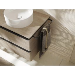 Hansgrohe Xelu Q wieszak na ręcznik do szafki czarny mat 54143670