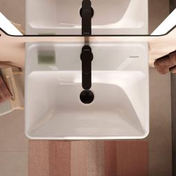 Hansgrohe Xilesa E umywalka z szafką 50 cm biały mat 54395700