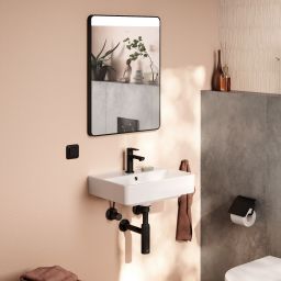 Hansgrohe Xarita Lite Q lustro 50x70 cm prostokątne z oświetleniem czarny mat 54956670