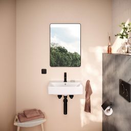 Hansgrohe Xarita Lite Q lustro 50x70 cm prostokątne z oświetleniem czarny mat 54956670