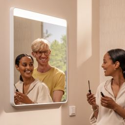 Hansgrohe Xarita Lite Q lustro 60x70 cm prostokątne z oświetleniem biały 54957700