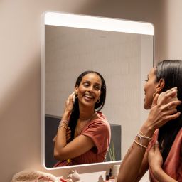 Hansgrohe Xarita Lite Q lustro 60x70 cm prostokątne z oświetleniem biały 54957700